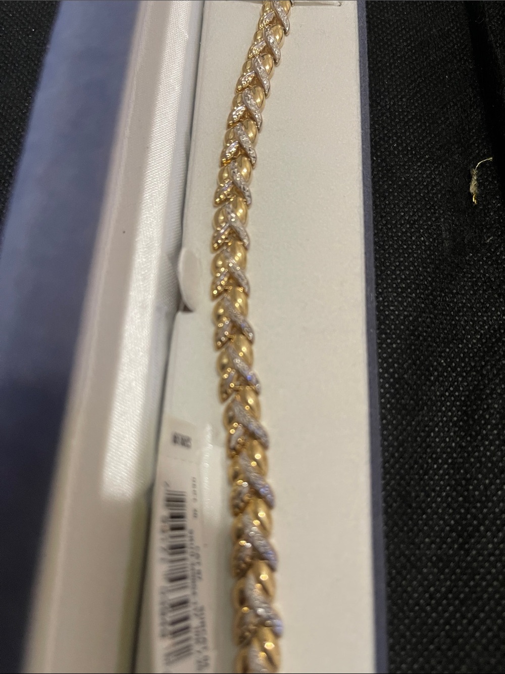 Two-Tone Gold & Silver Braided Tennis Bracelet